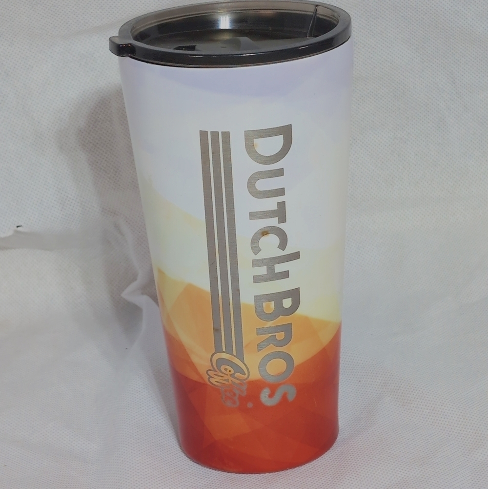 Dutch Bros Sunrise Metal Gradient Tumbler With Lid